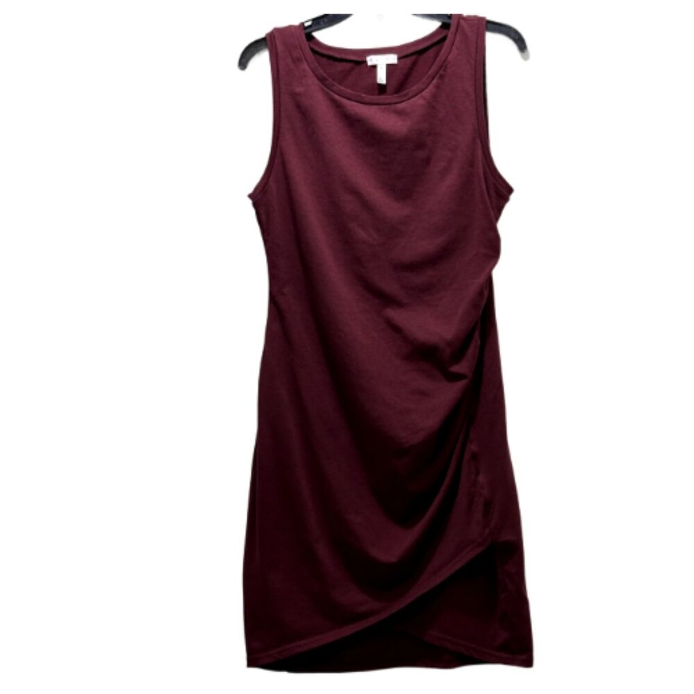 Women Burgundy Sleeveless Dress Size L